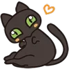 Стикер 24 😍 Cats - котики парный черный и белый