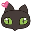 Стикер 5 😍 Cats - котики парный черный и белый