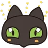 Стикер 22 😍 Cats - котики парный черный и белый