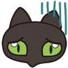 Стикер 12 😍 Cats - котики парный черный и белый