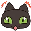 Стикер 10 😍 Cats - котики парный черный и белый