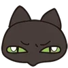 Стикер 17 😍 Cats - котики парный черный и белый