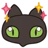 Стикер 2 😍 Cats - котики парный черный и белый
