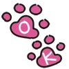 Стикер 37 😍 Cats - котики парный черный и белый
