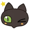 Стикер 23 😍 Cats - котики парный черный и белый
