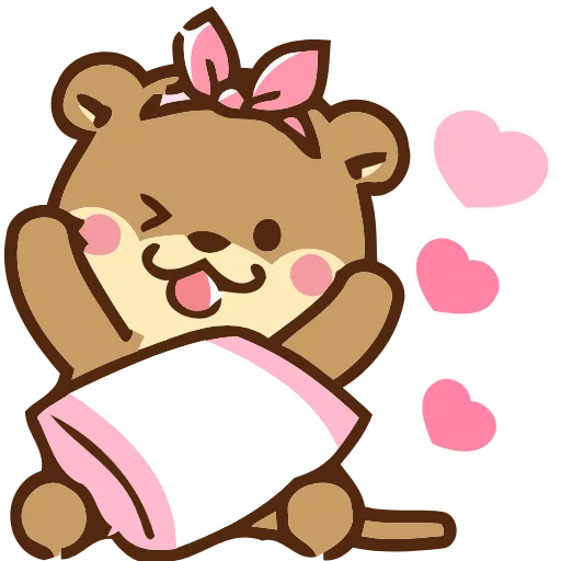Стикер 28 Love Otters