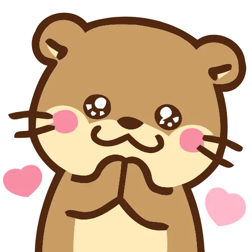 Стикер 54 Love Otters