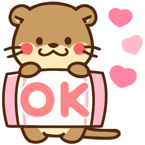 Стикер 8 Love Otters