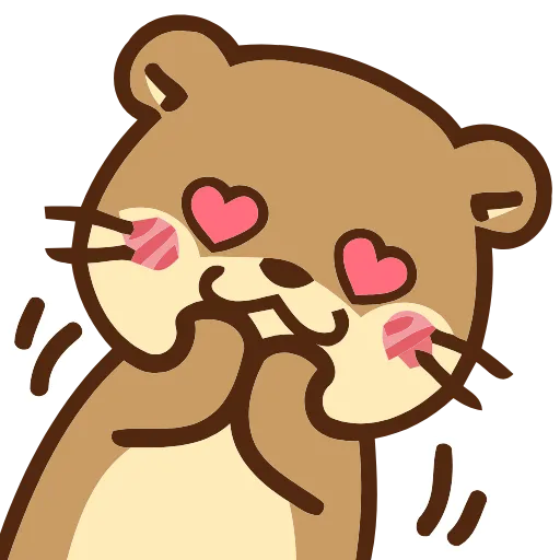 Стикер 13 Love Otters