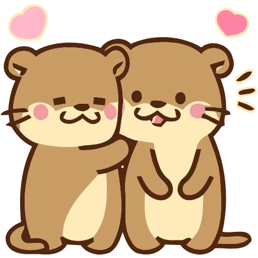 Стикер 6 Love Otters
