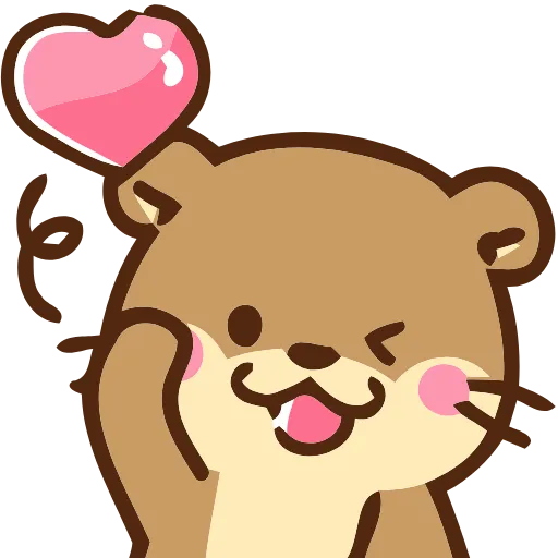 Стикер 38 Love Otters