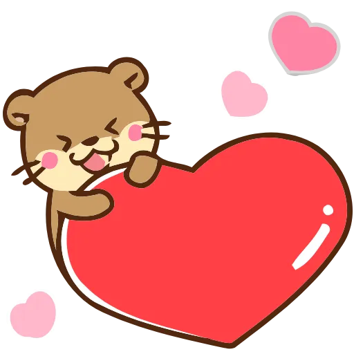 Стикер 35 Love Otters