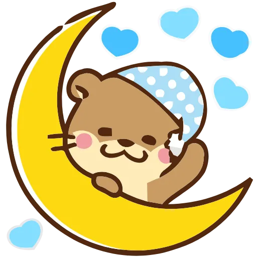 Стикер 19 Love Otters