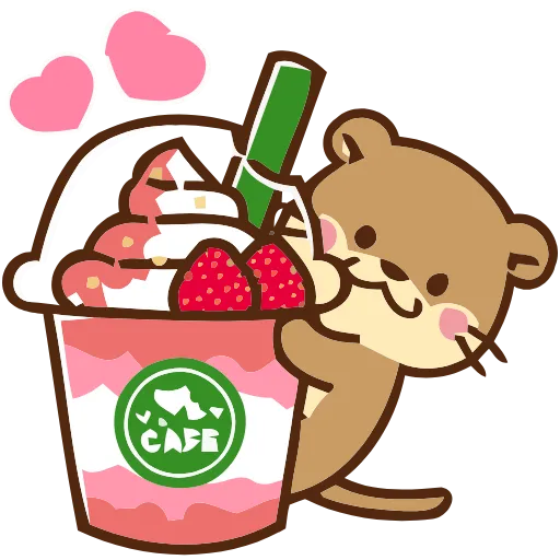 Стикер 21 Love Otters