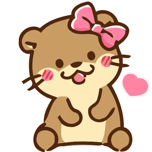 Стикер 51 Love Otters