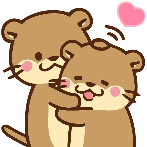 Стикер 4 Love Otters