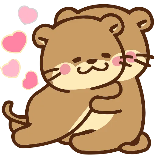 Стикер 42 Love Otters
