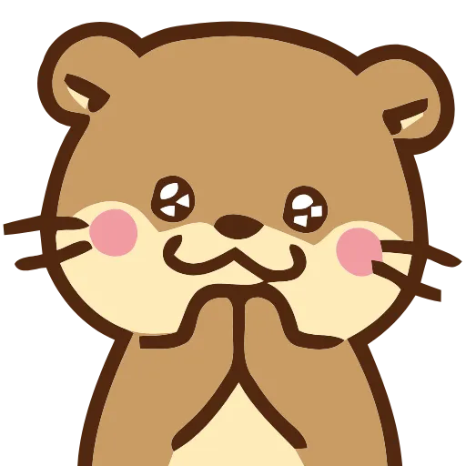 Стикер 3 Love Otters