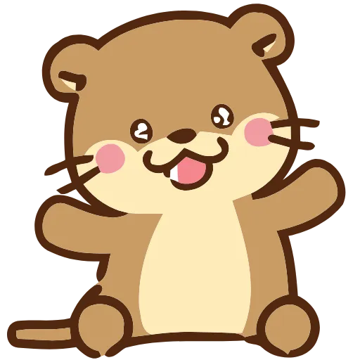 Стикер 58 Love Otters