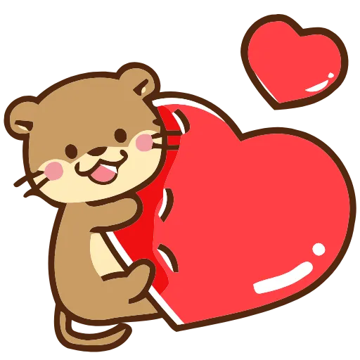 Стикер 20 Love Otters