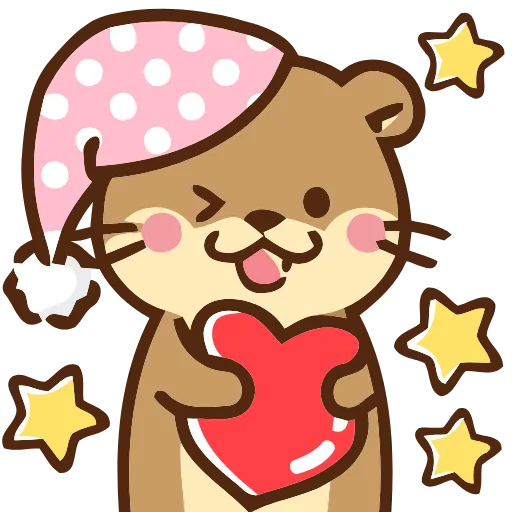 Стикер 12 Love Otters