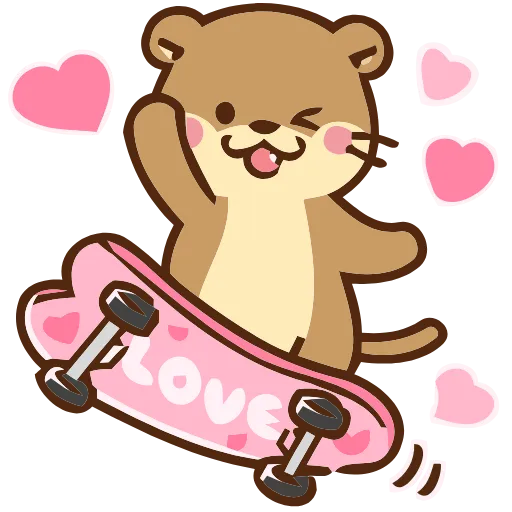 Стикер 31 Love Otters
