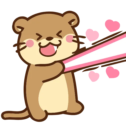Стикер 59 Love Otters