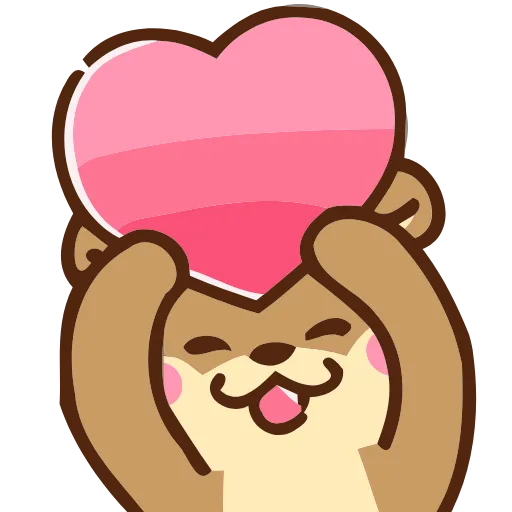 Стикер 46 Love Otters