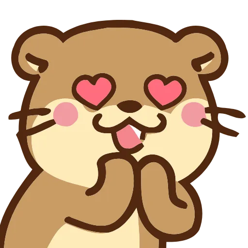 Стикер 17 Love Otters