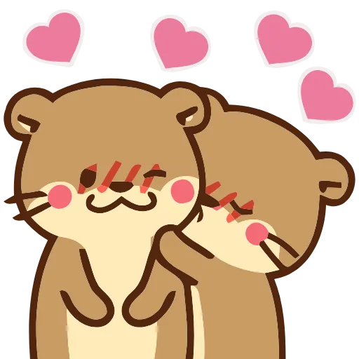 Стикер 5 Love Otters