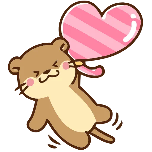 Стикер 61 Love Otters