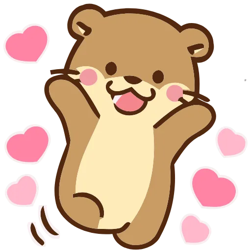 Стикер 48 Love Otters