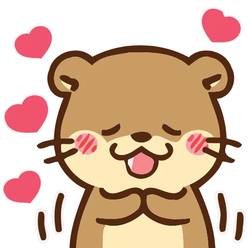 Стикер 53 Love Otters