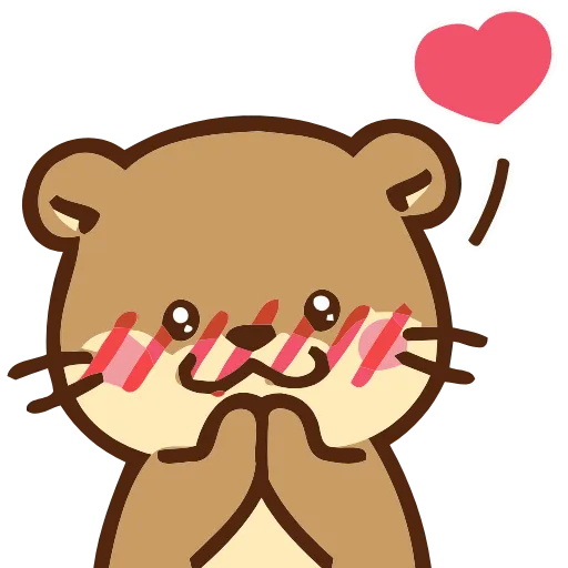 Стикер 34 Love Otters
