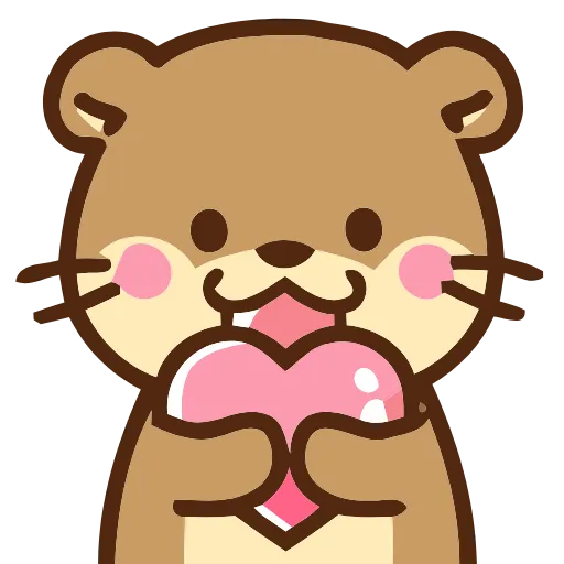Стикер 14 Love Otters