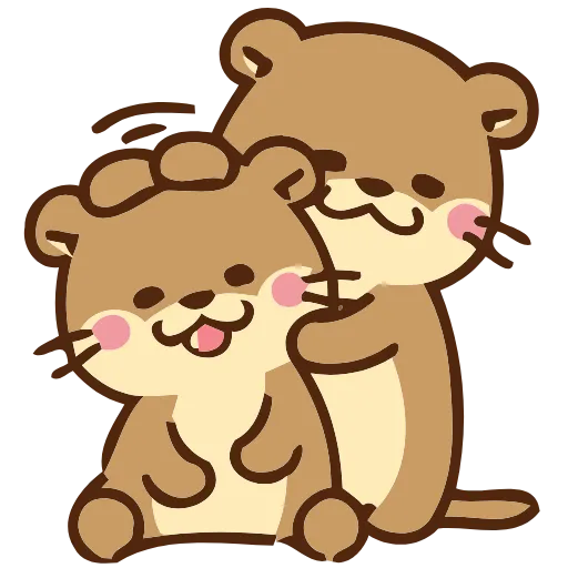 Стикер 57 Love Otters
