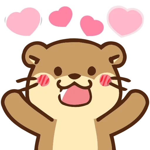 Стикер 39 Love Otters