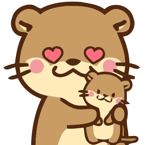 Стикер 7 Love Otters