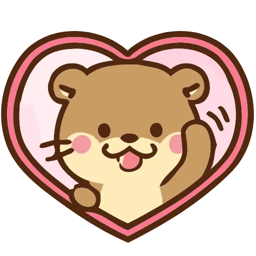 Стикер 30 Love Otters