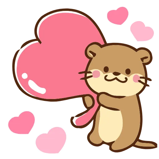 Стикер 52 Love Otters
