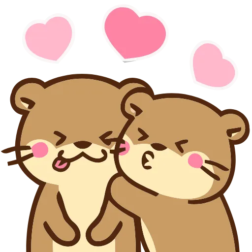 Стикер 44 Love Otters