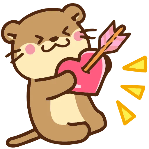 Стикер 22 Love Otters