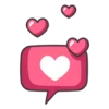 ❤️ Эмодзи «Розовые буквы, иконки, таблички» для Telegram