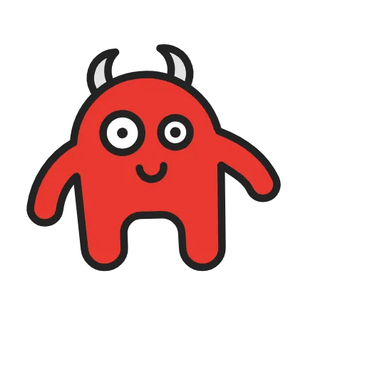 Стикер 34 Love doodle red HD