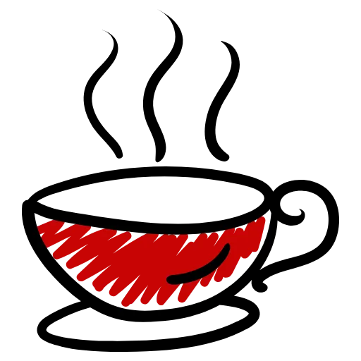 Стикер 54 Love doodle red HD