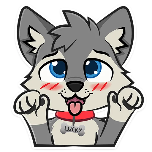 🤲 Стикер «Lucky Da Wolf» для Telegram