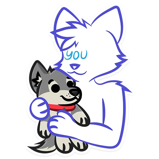 🧸 Стикер «Lucky Da Wolf» для Telegram