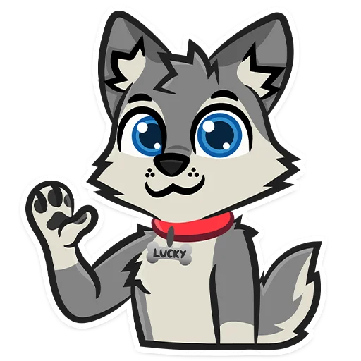 👋 Стикер «Lucky Da Wolf» для Telegram