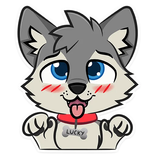 🙏 Стикер «Lucky Da Wolf» для Telegram
