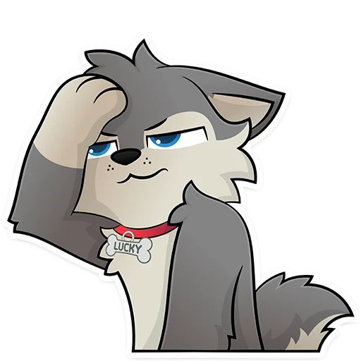 🤨 Стикер «Lucky Da Wolf» для Telegram